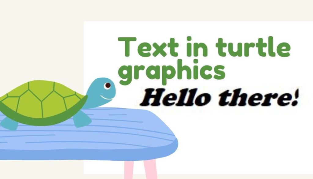 Text in turtle graphics